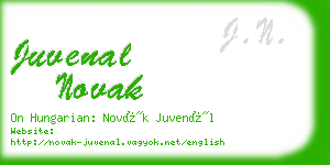 juvenal novak business card